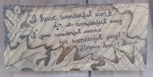 Florence Scovel Burn 12"x6"