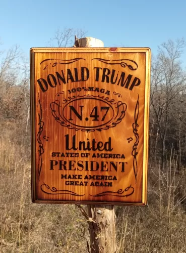 Trump Whiskey Plaque [2] 9"x12"