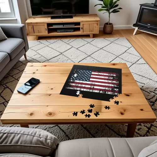 American Flag Grunge Style Jigsaw Puzzle