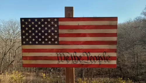 We The People Carved Union 37"x20"